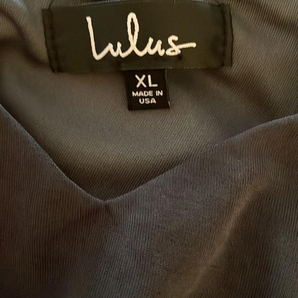 Lulu’s Swept Up Charcoal Grey Bodycon Midi Dress Size XL - Picture 10 of 11